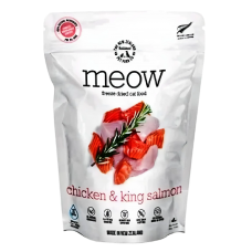 Meow Dry Food Freeze Dried Raw Chicken & King Salmon 280g, NZ-182, cat Freeze Dried, Meow, cat Food, catsmart, Food, Freeze Dried